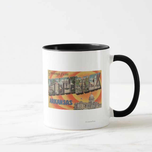 Little Rock, Arkansas - Large Letter Scenes Mug (Right)