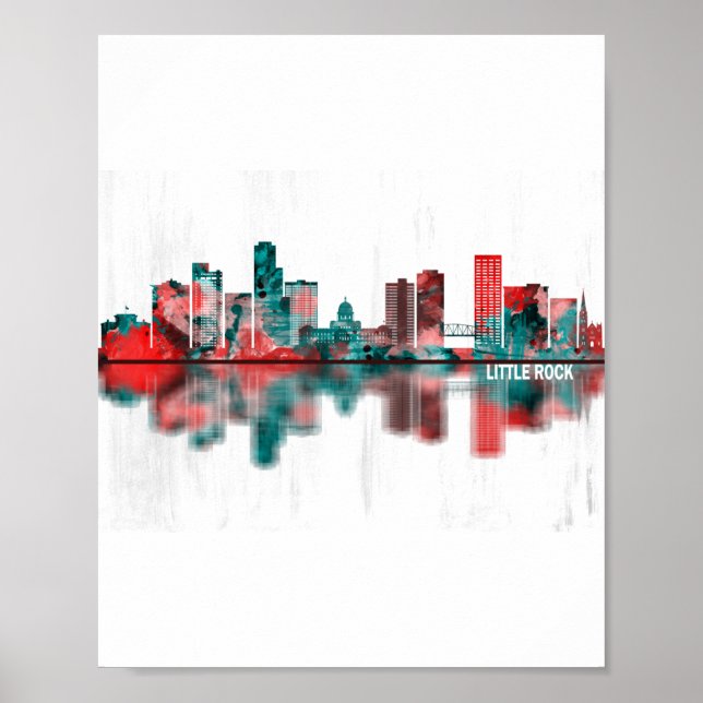 Little Rock Arkansas Skyline Poster (Front)