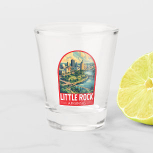 Little Rock Arkansas Travel Art Emblem Shot Glass