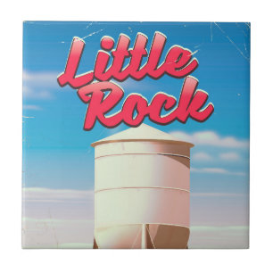Little Rock, Arkansas vintage travel poster Ceramic Tile