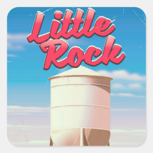 Little Rock, Arkansas vintage travel poster Square Sticker
