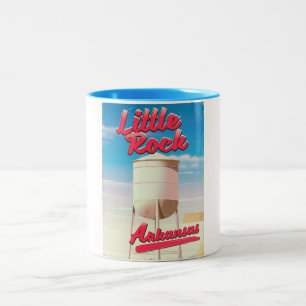 Little Rock, Arkansas vintage travel poster Two-Tone Coffee Mug