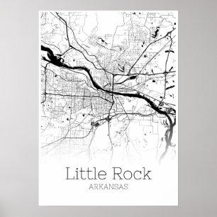 Little Rock Map - Arkansas - City Map Poster