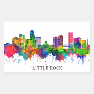 Little Rock Skyline Rectangular Sticker