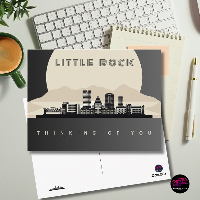 Little Rock Thinking of You Postcard (Designed like a print, sent like a note.)