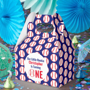 Little Rookie Baseball 1st Birthday Favour Box
