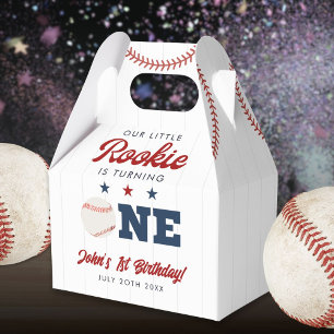 Little Rookie Baseball 1st Birthday Favour Box