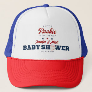 Little Rookie Baseball Baby Shower Trucker Hat