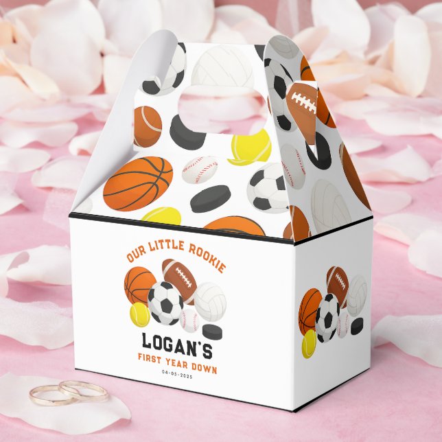 Little Rookie Sports 1st Birthday Party | All-Star Favour Box (Wedding)