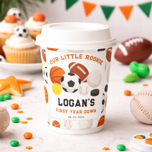 Little Rookie Sports 1st Birthday Party   All-Star Paper Cups