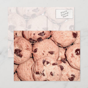 Little Round Chocolate Chip Cookies Postcard