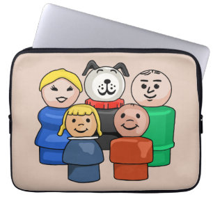 Little Round People Family Laptop Sleeve