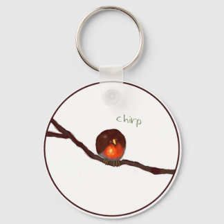 Little round Robin chirping chirp Key Ring