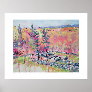 Little Roundtop Gettysburg Pennsylvania Redbuds Poster