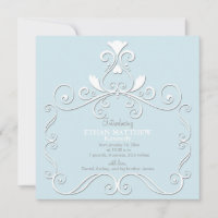 Little Royalty Blue Photo Birth Announcement