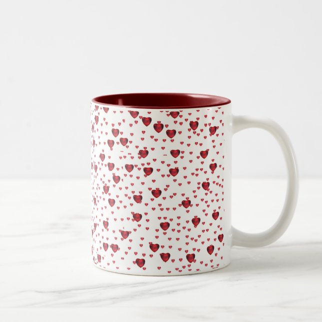 Little Ruby Hearts Mug (Right)