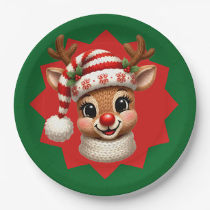Little Rudolf Paper Plate