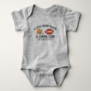Little Rugby Player Is Coming Soon Cute Rugby Fan Baby Bodysuit