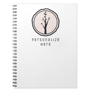 Little Rustic Tree Nature Minimalist Organic Notebook