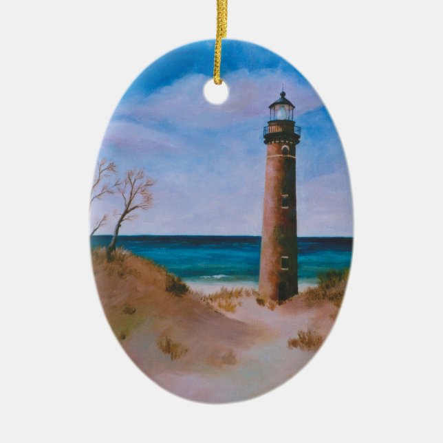 Little Sable Point Lighthouse Ornament (Front)