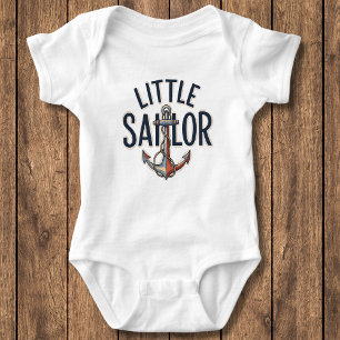 Little Sailor Anchor Nautical Baby Bodysuit