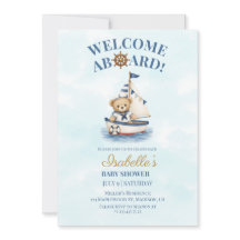 Little Sailor Baby Shower Invitaion