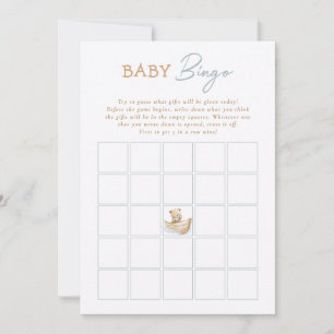 Little Sailor Bear Baby Shower Baby Bingo Card
