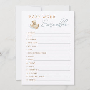 Little Sailor Bear Baby Word Scramble Game Card