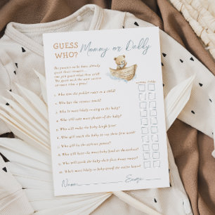 Little Sailor Bear Guess Who Mummy Or Daddy Card