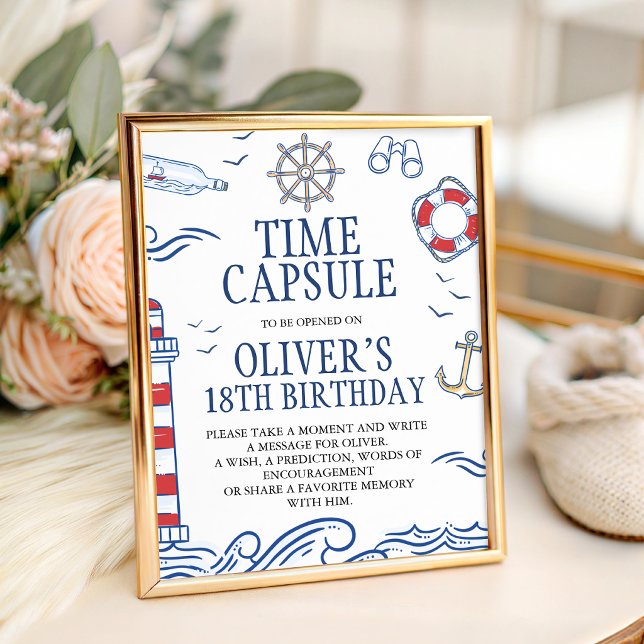 Little Sailor Nautical Time Capsule Table Sign (Creator Uploaded)