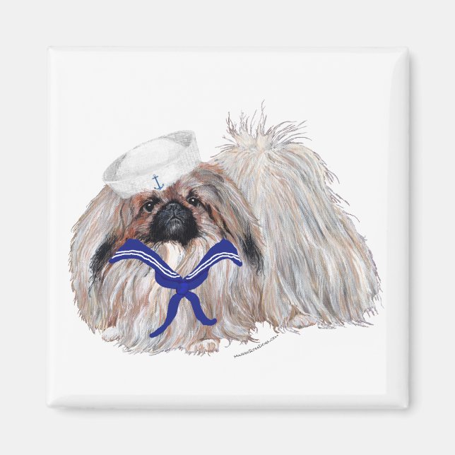 Little Sailor Pekingese Magnet (Front)