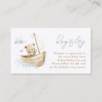 Little Sailor Teddy Bear Baby Registry QR Code