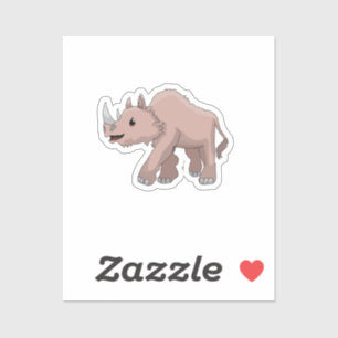 Little Sascha woolly rhino Sticker