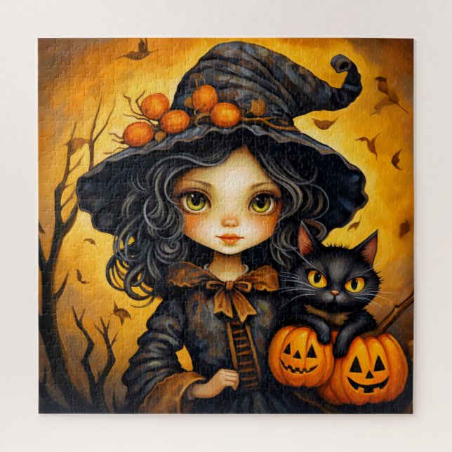 Little Sassy Witch Illustration Jigsaw Puzzle (Vertical)