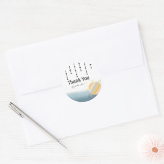 Little Saturn Thank You Sticker
