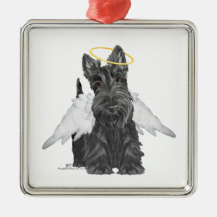 Little Scottie Angel Metal Tree Decoration