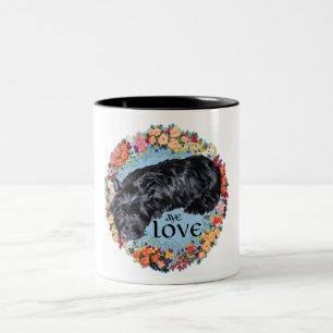Little Scottie on Tartan Two-Tone Coffee Mug