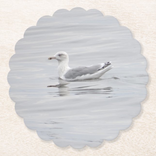 Little seagull paper coaster (Front)
