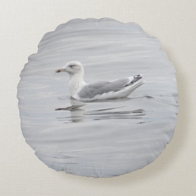 Little seagull round cushion (Front)