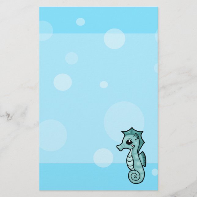 Little Seahorse bubble stationary Stationery (Front)