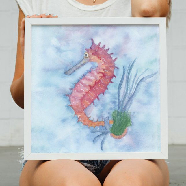 Little Seahorse Watercolor Poster (Creator Uploaded)