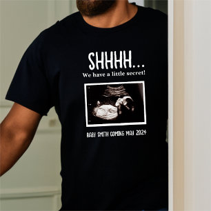 Little Secret Ultrasound Pregnancy Announcement T-Shirt