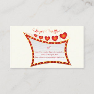 Little Secret Valentine Baby Shower Diaper Raffle Enclosure Card