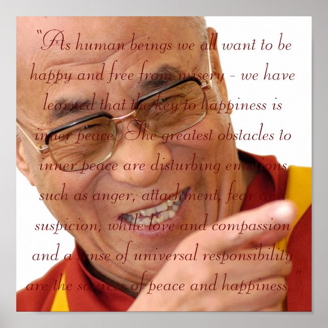 Little Seeds Art HH Dalai Lama Quote2 Poster (Front)