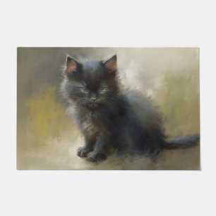 Little Shadow Black Kitten Doormat