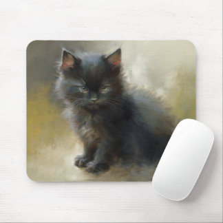 Little Shadow Black Kitten Mouse Pad