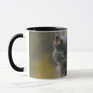 Little Shadow Black Kitten Mug
