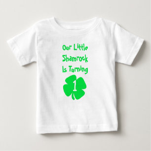 Little Shamrock 1st Birthday Baby T-Shirt