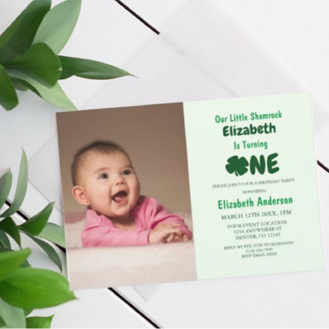 Little Shamrock 1st Birthday Invitation (Creator Uploaded)