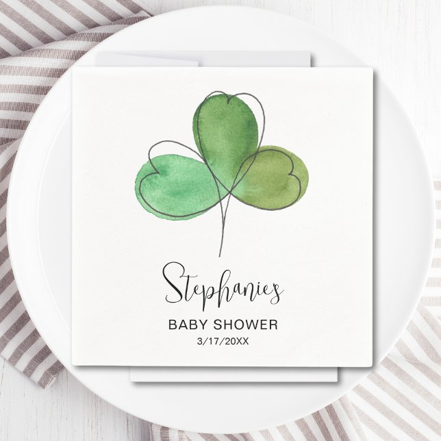 Little Shamrock Baby Shower Napkin (Creator Uploaded)
